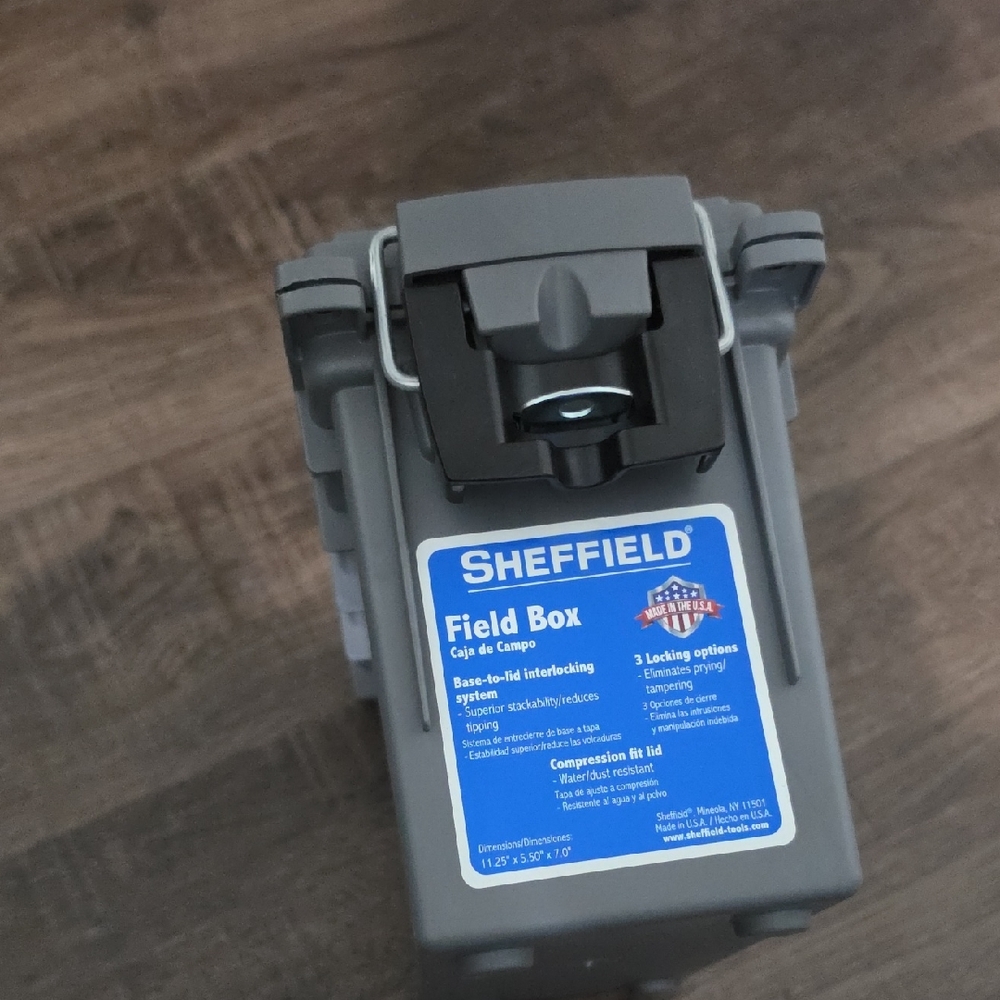 Sheffield Gray Field Box – Weather-Resistant Home Storage
